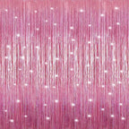 Crosize 2 Pack 3.3 x 9.9 ft Bright Laser Glitter Foil Fringe Curtains Party Decorations, Tinsel Curtain Backdrop for Parties, Door Streamers, Glitter Streamer Backdrop for Birthday Decoration