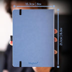 Dingbats* Earth Dotted Writing Journal Notebook A5 - Vegan Leather Hardcover - Ideal for Work, Travel - Pocket, Elastic Closure & Bookmark