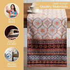 Maison d' Hermine Table Runner 100% Cotton Double Layer Table Runners 72 inches Long for Thanksgiving Christmas Decorations Home Kitchen Dining Party Wedding (Fair Isle, 14.5" x 72")