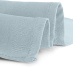 Gee Di Moda Square Tablecloth - 70 x 70 Inch Baby Blue Table Cloth for Medium Square or Round Tables - Heavy Duty Washable Fabric - for Buffet Table, Holiday Party, Dinner, Wedding & Baby Shower