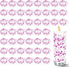 50 PCS Artificial Floating Beads for Centerpieces Vases, Rosered 8+3mm String Beads for Wedding Party Faux Pearl String for Decorating, String Pearls for Crafts Vase Filler