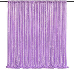 8ft x 8ft Light Purple Sequin Backdrop Curtain Glitter Photo Booth Backdrop for Wedding Birthday Baby Shower Event Decorations