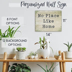 Personalized Signs for Home, Custom Sign with Any Text, 3 Sizes - 12 Background Options & 8 Fonts - Customizable Sign 14X11