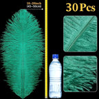 Retrowavy 30 Pcs 18-20 Inch Large Natural Ostrich Feathers Bulk for Centerpieces for Wedding Party Centerpieces Home Decoration Flower Arrangement (Dark Green)