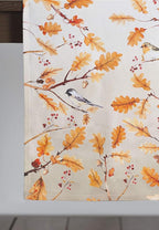 Maison d' Hermine Table Runner 100% Cotton Single Layer Table Runners 72 inches Long for Thanksgiving Christmas Decorations Home Kitchen Dining Party Wedding (Oak Leaves, 14.5" x 72")