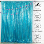 ShinyBeauty Turquoise Sequin Backdrop 10FTx10FT Photo Backdrop for Wedding Aqua Sparkle Drapes for Photograph Glitter Curtain for Shimmer Fabric Background