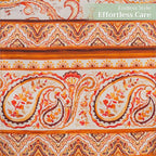 Maison d' Hermine Table Runner 100% Cotton Double Layer Table Runners 72 inches Long for Thanksgiving Christmas Decorations Home Kitchen Dining Party Wedding (Palatial Paisley, 14.5" x 72")