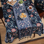 patdrea Vintage Chinoiserie Floral Table Runner Farmhouse for Home Kitchen Dining Decor Parties Family Dinners 12"*71"