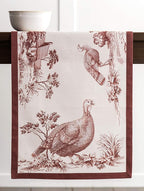 Maison d' Hermine Table Runner 100% Cotton Single Layer Table Runners 108 inches Long for Thanksgiving Christmas Decorations Home Kitchen Dining Party Wedding (Holy Jouy - Brown, 14.5" x 108")