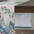 Maison d' Hermine Table Runner 100% Cotton Single Layer Table Runners 108 inches Long Decorative for Kitchen Dining Party Baby Shower Wedding Bridal Shower Spring Summer (Tropiques, 14.50" x 108")