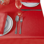 Cupuamon Square Tablecloth 90x90 inch Washable Polyester Fabric Table Cloth for Wedding Party Dining Banquet Decoration（90x90,Red）