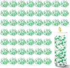 50 PCS Artificial Floating Beads for Centerpieces Vases, Dark Green 8+3mm String Beads for Wedding Party Faux Pearl String for Decorating, String Pearls for Crafts Vase Filler