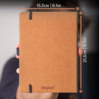 Dingbats* Wildlife Lined Writing Journal Notebook A5 - Vegan Leather Hardcover - Ideal for Work, Travel - Pocket, Elastic Closure, & Bookmark