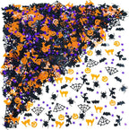Halloween Party Table Scatter - Pumpkin Spider Webs Foil Metallic Sequins Confetti Trick or Treat Party Sprinkles Decorations, 60g