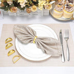 KPOSIYA Napkin Rings Set of 8, Metal Gold Napkin Rings Bulk for Table Settings, D-Shape Napkin Holders Rings for Dinner Table Decor, Easter, Fall,Thanksgiving, Christmas, Party,（Brilliant Gold 8 pcs）