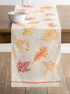 Maison d' Hermine Table Runner 100% Cotton Double Layer Table Runners 108 inches Long for Thanksgiving Christmas Decorations Home Kitchen Dining Party Wedding (Colours of Autumn, 14.5" x 108")