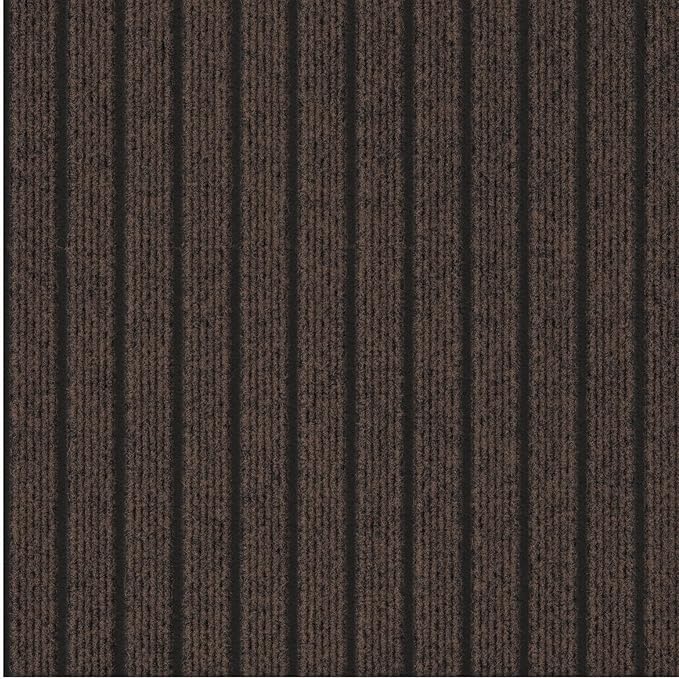 Ottomanson 2'7" x 12' Hallway Runner with Scraper Pile - Extra Durable Non-Slip Rug Mat for Indoor & Outdoor Use - Ideal for Kitchen, Entryway & Garage - High-Traffic Carpet, Brown
