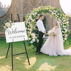 ARTASY 50" Black Easel Stand for Wedding Signs, Posters, Portable Artist Easel for Painting Canvas, Large Display Easel for Home and Office