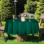 Fitable Green Round Tablecloth 60 inch, Stain and Wrinkle Resistant Washable Polyester Table Cloth for Dining Buffet Parties and Camping