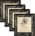 5x5 Picture Frame with Real Glass, 4 set Ornate Vintage Picture Frames for Wall or Tabletop Display, 5 x 5 photo Frame for Wall home best gift