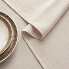 MIULEE Ivory Linen Tablecloth 52x70 Inch Rectangle Table Cloth Waterproof,Stain Resistant & Wrinkle Resistant for Dining Party Wedding