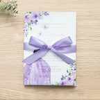 PONATIA 50 PCS Vellum Jackets for 5x7 Invitations - Vellum Paper 5x7 Jackets - 135GSM Purple Girl Flowers Quinceanera Invitation Transparent Wraps (Purple Girl)