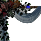 MDS Halloween Chiffon Draping Fabric - 1 Panel, 30" Wide x 20ft Long - Sheer Spooky Arbor & Canopy Drapery for Haunted House Backdrops, Party Ceilings, DIY Costumes & Themed Events - Dusty Blue