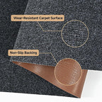 jxgzyy Runner Rugs 3 x 10 ft, Non Slip Entrance Doormat, 0.25” Thickness Indoor Outdoor Carpet Runner with Rubber Backing, Waterproof Custom Size Heavy Duty Floor Mat for Hallway Laundry Patio