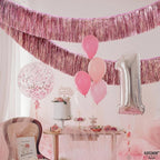KatchOn, XtraLarge Pink Fringe Banner - 6.5 Ft,Pack of 2 | Fringe Garland, Pink Streamers for Birthday,Gender Reveal, Bachelorette Party Decorations | Flamingo Party Decorations