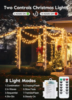 Outdoor Fairy Lights Battery Operated, 4 Pack Twinkle String Light with Remote, 5 Feet 60 LED Firecracker Starry Light for DIY Wreath Home Wedding Party Bedroom Mason Jar Holiday Christmas, Warm White