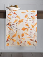 Maison d' Hermine Table Runner 100% Cotton Double Layer Table Runners 72 inches Long for Thanksgiving Christmas Decorations Home Kitchen Dining Party Wedding (Oak Leaves, 14.5" x 72")