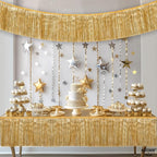 KatchOn, Large Champagne Gold Fringe Garland - 6.5 Feet, Pack of 2 | Foil Fringe Banner for 50th Birthday Decorations | Gold Streamers for Casino, Bachelorette, Retirement, Anniversary Decorations