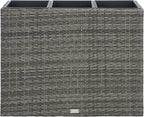 SAFAVIEH Outdoor Collection Rita Grey/Brown Woven Rectangular Flower Rack