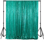 ShinyBeauty Premium Sequin Photography Backdrop 4x7 FT -Green Glitter Fabric Backdrop Curtain for Wedding, Birthday, Party Decor -Sequined Curtains (Green)