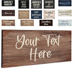Personalized Signs for Home, Custom Sign with Any Text, 3 Sizes - 12 Background Options & 8 Fonts - Customizable Sign 11X5