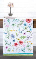 Maison d' Hermine Table Runner 100% Cotton Single Layer Table Runners 108 inches Long Decorative for Home Kitchen Dining Party Wedding Bridal Shower Spring Summer (Just Floral, 14.50" x 108")
