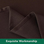 Biscaynebay Textured Fabric Square Tablecloth 90x90 Inch, Brown Water Resistant Card Table Cloth Folding Table Cover for Dining, Kitchen, Wedding and Parties etc. Machine Washable