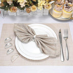 KPOSIYA Napkin Rings Set of 12, Metal Silver Napkin Rings Bulk for Table Settings, D-Shape Napkin Holders Rings for Dinner Table Decor, Easter, Fall,Thanksgiving, Christmas, Party,（Silver 12 pcs）