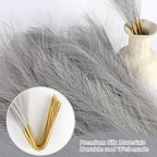 Grey Pampas Grass Decor 30 Pcs 21.7 Inch Faux Gray Pampas Grass Bulk Artificial Dried Flowers Small Vase Filler Pompas Grass.