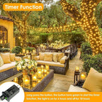 Warm White ⇋ Multicolor 66Ft 200LED Fairy Lights Plug in with Remote, Waterproof String Lights Outdoor 8 Modes Bedroom Decor, Twinkle Light for Girl's Room Garden Christmas Decorations
