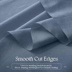 VACVELT Wedding Arch Draping Fabric Dusty Blue Chiffon, 2 Panels Sheer Drapes 30 Inch x 20ft Chiffon Backdrop Curtain Wedding Decor, Outdoor Sheer Drapery for Ceremony Party Ceiling
