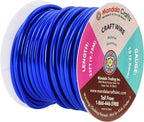 Mandala Crafts 10 Gauge Anodized Aluminum Craft Wire for Jewelry Making - 32 FT Colored Flexible True Blue Wire - Bendable for Bonsai Armature Crafting Sculpting