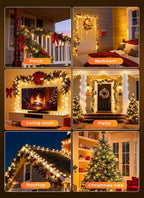 Minetom LED Clear White Christmas String Lights, 200 Count 66 Feet LED Christmas Lights Bulb, Christmas Decorations Indoor, Christma Tree Lights for Indoor Outdoor Xmas Wedding Party Festival