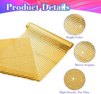 4 Packs Gold Disco Party Table Runner 12 x 108 Inches Mirror Glitter Table Runners for 70s 80s Disco Party Decorations Home Birthday Bachelorette Table Decorations