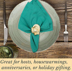 Turkey Bird Gold Napkin Rings Set of -12 for Dinner Parties, Weddings Receptions, Family Gatherings, or Everyday Use - Set Your Style with Daily Use Table Décor Accessories - ALPHA Living HOME