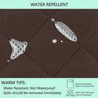 Reversible Oversized Sofa Covers Couch Cover Furniture Protector for Dogs Elastic Straps Water Resistant(XLSofa,Chocolate/Chocolate)