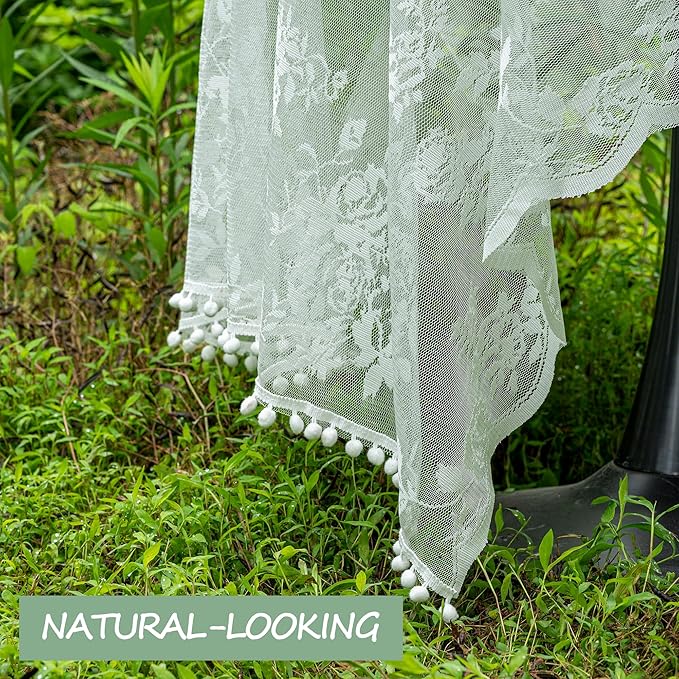 Jayla White Lace Tablecloth for Rectangular Tables, Vintage Style Wedding Table Cloths for Reception, Baby Shower, Birthday Party, Formal Dining, Dinner Parties 54 X 108 Inches