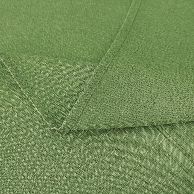 NLMUVW Olive Green Linen Tablecloth Square Tables, Water Resistant Textured Natural Table Cloth Farmhouse Table Cover for Kitchen Dining Coffee, 54 x 54 Inch
