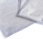 VDS Pack of 300 PCS | Metallic Silver | Spandex Chair Sashes Bows Without Buckle | Stretch Elastic Banquet Universal Folding Chair Bow Band for Wedding Party Conference Celebration Event Decoration