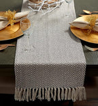 DII Woven Basic Tabletop Collection, Chevron Table Runner, 15x108, Gray